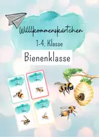 Vorschau - Poster - Willkommenskärtchen für die Bienenklasse - Deckblatt