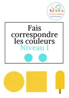 Aperçu - Feuilles d'exercices - Fais correspondre les couleurs Niveau 1 (éduc. spécialisée) - Page de couverture