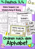 Vorschau - Arbeitsblätter - Ordnen nach dem Alphabet (ABC) - Deckblatt