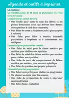 Aperçu - Outils du professeur - Outil enseignant : agenda, carnet de bord, fiche élève, planning - Page 1