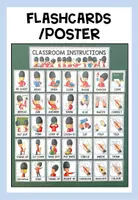 Vista previa - Decoración del aula - Classroom Instructions - Flash Cards/Poster - página 1