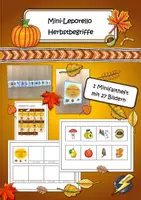 Vorschau - Mal- und Bastelvorlagen - Mini-Leporello Herbstbegriffe - Deckblatt