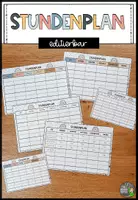 Vorschau - Anderer Materialtyp - Stundenplan im Boho-Stil - editierbar - Deckblatt