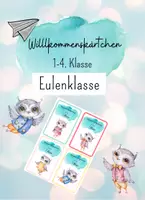 Vorschau - Poster - Willkommenskärtchen für die Eulenklasse - Deckblatt