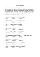 Vorschau - Arbeitsblätter - DaF/DaZ Quiz: Präsens - Deckblatt