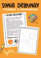 Vorschau - Arbeitsblätter - Sonia Delaunay - Steckbrief und Weitermalbilder für den Kunstunterricht - Deckblatt