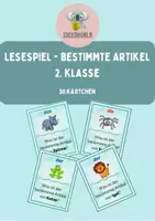 Vorschau - Spiele - Ich habe - Wer hat? / Lesespiel - bestimmte Artikel / Begleiter 2.Klasse - Deckblatt
