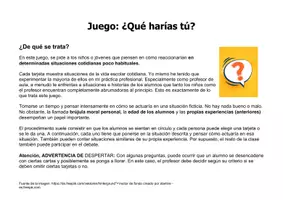 Vista previa - Juegos / Gamificación - Tomar decisiones morales ¿Qué harías tú? - Portada