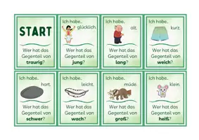 Vorschau - Spiele - Ich habe - Wer hat? / Lesespiel - Gegensätze 2. Klasse DAZ - Seite 2