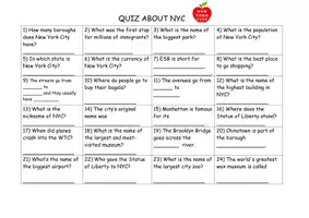 Vorschau - Arbeitsblätter - Quiz/ QR-Code-Quiz über New York City - Seite 2