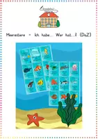 Vorschau - Spiele - Meerestiere: Ich habe... Wer hat...? Spiel (Wortschatz) - DaZ / Deutsch - Kl. 2/3 - Deckblatt