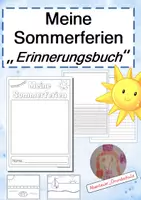 Vorschau - Arbeitsblätter - Sommerferien Reflexion - Deckblatt