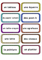 Aperçu - Feuilles d'exercices - Mur de mots, vocabulaire, exercices sur la rentrée - Page 1