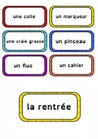 Aperçu - Feuilles d'exercices - Mur de mots, vocabulaire, exercices sur la rentrée - Page 3
