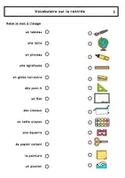 Aperçu - Feuilles d'exercices - Mur de mots, vocabulaire, exercices sur la rentrée - Page de couverture