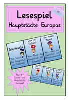 Vorschau - Spiele - Länder und Hauptstädte Europas: Lesespiel - Deckblatt