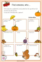 Vorschau - Arbeitsblätter - find someone, who (autumn and autumn-holidays) - Seite 2