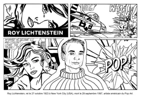 Aperçu - Fiches - ART: Coloriage sur Roy Lichtenstein - Page 1