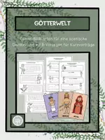 Vorschau - Arbeitsblätter - Götterwelt (Szenische Darstellung/ Kurzvorträge) - Deckblatt