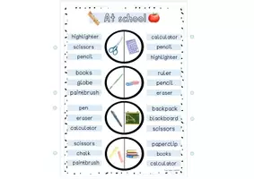 Vorschau - Aufgabenkarten - At school Clipcards - Seite 3