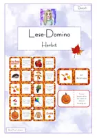 Vorschau - Spiele - Lese-Domino - Herbst - differenziert - Deckblatt