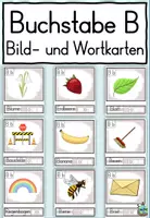 Vorschau - Präsentationen/Tafelbilder - Buchstabe B - Bild- und Wortkarten - Buchstabeneinführung DaZ / Deutsch - Deckblatt