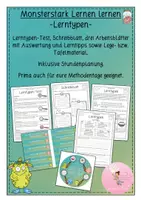 Vorschau - Stundenentwürfe - Lerntypen Lerntypentest Lerntipps komplette Stundenplanung Lernen lernen Kl 3/4 - Deckblatt