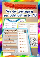 Vorschau - Arbeitsblätter - Von der Zerlegung zur Subtraktion bis 10 - Deckblatt