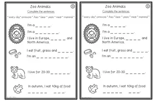 Vorschau - Arbeitsblätter - Zoo Animals A-Z - Bear Lapbook - Seite 3