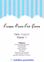 Vorschau - Arbeitsblätter - Escape Room Exit Game Class 5 - Deckblatt