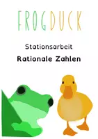 Vorschau - Arbeitsblätter - Rationale Zahlen Stationsarbeit- mit Lösungen - Deckblatt