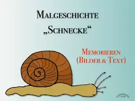 Vorschau - Mal- und Bastelvorlagen - Malgeschichte / rhythmisches Zeichnen „SCHNECKE“ (diverse Versionen u.a. mit & ohne Silbentrennern, im Querformat für Beamer / Tablet etc.) - auch als Lied - Seite 2
