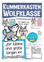 Vorschau - Arbeitsblätter - Kummerkasten Wolfklasse / Sorgenbox Klassentier Wolf - Deckblatt
