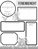 Vorschau - Arbeitsblätter - Ferienbericht für die Monsterklasse - Seite 2