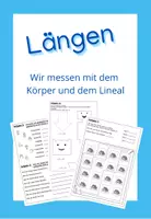 Vorschau - Arbeitsblätter - Arbeitsheft zum Thema Längen - Deckblatt