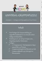 Vorschau - Fördermaterial/Inklusion - Universal Gruppenpuzzle / Stammgruppen Vorlage für alle Klassengrößen - Deckblatt