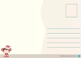 Vorschau - Arbeitsblätter - Affenklasse Postkarte für Weihnachten / Klassentier Affe - Seite 2