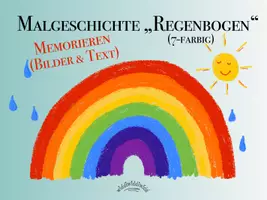 Vorschau - Mal- und Bastelvorlagen - Malgeschichte / rhythmisches Zeichnen „REGENBOGEN (6- & 7-farbig)“ (diverse Versionen u.a. mit & ohne Silbentrennern, im Querformat für Beamer / Tablet etc.) - Seite 2