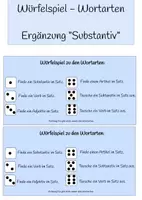 Vorschau - Spiele - Ergänzung-Substantiv-Wortarten - Deckblatt