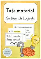 Vorschau - Poster - TAFELMATERIAL So löse ich Logicals - Deckblatt