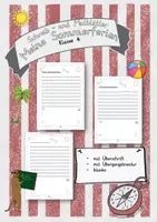 Vorschau - Arbeitsblätter - Schreib- und Malblätter Meine Sommerferien Klasse 4 - Deckblatt