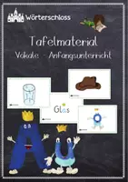 Vorschau - Präsentationen/Tafelbilder - Tafelmaterial: Silbenkerne/Vokale hören - Deckblatt