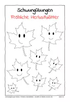 Vorschau - Arbeitsblätter - Schwungübungen Herbst: Fröhliche Herbstblätter - Deckblatt