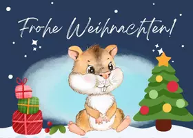 Vorschau - Arbeitsblätter - Hamsterklasse Postkarte Weihnachten / Klassentier Hamster - Seite 1