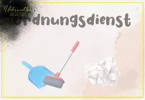 Vorschau - Bildkarten - Klassendienste - Classroom Management - rosé - Deckblatt