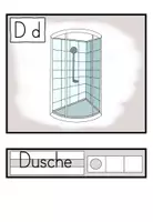 Vorschau - Präsentationen/Tafelbilder - Buchstabe D - Bild- und Wortkarten - Buchstabeneinführung DaZ / Deutsch - Seite 1