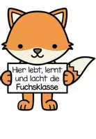 Vorschau - Poster - Türaushang Fuchsklasse – Türschild & Türdeko fürs Klassenzimmer - Seite 1