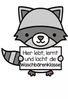 Vorschau - Poster - Türaushang Waschbärenklasse – Türschild & Türdeko fürs Klassenzimmer - Seite 1