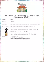 Vorschau - Bildkarten - Am Strand / Sommer: Bild- und Wortkarten (Aktivitäten) - DaZ / Deutsch - Kl. 1/2 - Seite 1