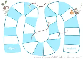 Aperçu - Jeux - Jeu de l'oie éducatif - Plateau BLEU - Page de couverture